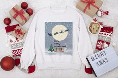 Cozy Winter Wonderland Unisex Heavy Blend™ Crewneck Sweatshirt by HarborthreadsDesign on Etsy Merry Woofmas, Comfy Sweatshirts, Xmas Tees, Womens Christmas Shirts, Christmas Dogs, How To Make Snow, Dog Sweatshirt