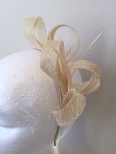 Yellow Fascinator, Sinamay Fascinator, Metal Headband, Australia Post, Pink Orchids, Love Hat