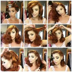 Miss Victory Violet Vintage Hair Tutorial Medium, Miss Victory Violet, Victory Violet, Vintage Hairstyle, Pinup Hair