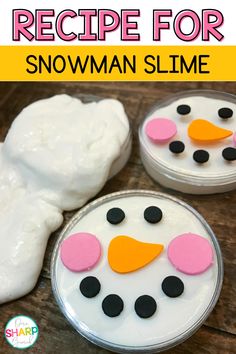 snowman slime recipe for kids to make