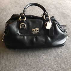 Coach Black Purse Black Leather 100% Authentic I Purchased From The Coach Store Myself Coach Store, Bags Coach, Black Purse, Purse Black, Coach Purse, Black Purses, Coach Purses, Coach Bags, Black Leather