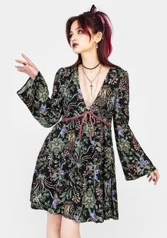 Beltane Flute Sleeve Mini Dress Flute Sleeve, Wrap Shirt, Beltane, Swimwear Dress, Knitwear Dress, Printed Denim, Dresses Uk, Mini Dress With Sleeves, Printed Mini Dress