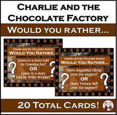 charlie and the chocolate factory would you rather know what to do? quiz card game