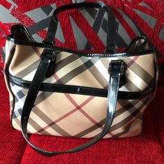 Burberry Check Bag With Dust Bag Burberry Banner Bag, Burberry Tb Bag, Burberry Prorsum Bag, Burberry Two Tone Bag, Burberry Canvas Bag, Burberry Bag, Louis Vuitton Damier, Diaper Bag, Burberry