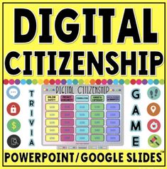 a poster with the words digital citizenship on it