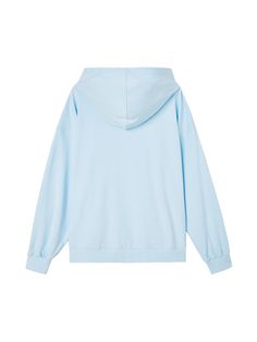 Details: Long sleeve hoodie in baby blue Dropped shoulder Ribbed trim and cuff Custom graphic embroidery at chest Slit pockets at waist Oversized fit Pair with Baby Blue Cut-Out Lounge Pants Materials & Care: 83.6% Cotton, 16.4% Polyester Hand wash | Dry clean Do not bleach Size & Fit: Model is 5'7", Bust 32, Waist 24, Hips 35, wearing a size S Item #: LL1SW16 Hoodie Template, Cozy Nature, Matching Hoodies For Couples, Light Blue Sweatshirt, Light Blue Hoodie, Graphic Embroidery, Off-white Logo, Matching Hoodies, Plain Hoodies