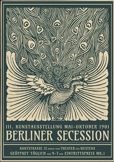 an advertisement for the berliner session, with peacocks on it's back