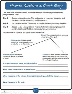 a poster with the text how to outline a short story