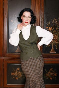 Ladies Waistcoat Outfit, Classic Button-up Vest For Fall, Steampunk Fitted Vest With Buttons, Military Style Winter Workwear Vest, Winter Military Work Vest, Fitted Khaki Vest For Winter, Steampunk Sleeveless Vest With Buttons, Classic Fall Vest With Buttons, Fitted Steampunk Vest For Fall