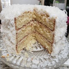 a cake that is sitting on a glass plate