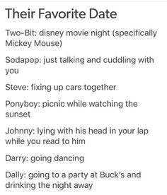 an iphone screen with the text'their favorite date two - bit disney movie night specifically mickey mouse soappp just talking and cuddling with you