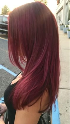 Red Burgundy Hair, Pelo Color Vino, Cherry Cola Hair, Hair Color Plum, Cherry Red Hair, Wine Red Hair, Wine Hair, Red Hair Inspo, Cherry Hair