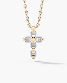 This handmade BRIGGS cross pendant is available in gold and platinum and fully customizable with natural black or white diamonds and any engraving your bold heart desires. Faith Cross, Gold Cross Necklace, Rose Gold Chain, Yellow Gold Chain, Hearts Desire, Gold Cross, White Rose Gold, Jewelry Rings Engagement, Pretty Jewellery