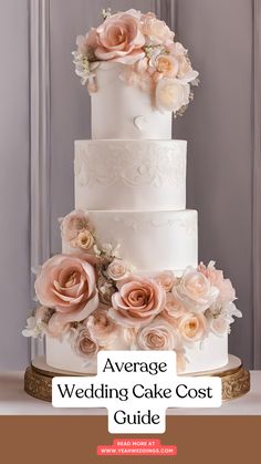 A beautifully decorated wedding cake with multiple tiers, showcasing various design elements and styles. Average Cost Of Wedding, Cost Of Wedding, Wedding Cake Peonies, Wedding Cake Prices, Wedding Cake Pictures, Special Cakes, Cake Pricing, Dream Wedding Venues