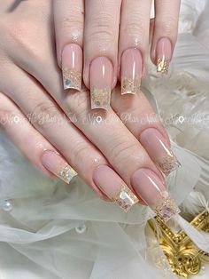 Glitter Nails Ideas, Mylar Nails, Valentine Nail Ideas, Valentine Nail, Nails Yellow, Punk Nails, Ombre Acrylic Nails, Gel Nails Diy, Nails Design With Rhinestones