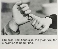 two people holding hands with the caption children link fingers in the suburb, for a promise to be fulfilled