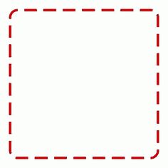 a square with red lines in the middle and one line at the bottom that goes through it