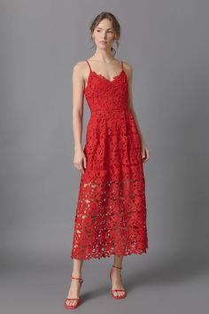 Lace Midi Dress – Endless Rose Short Summer Skirts, Cami Midi Dress, Anniversary Dinner, Lace Bridesmaid Dresses, Tweed Dress, Red Midi Dress, Lace Midi, Lace Midi Dress, Dress With Sneakers