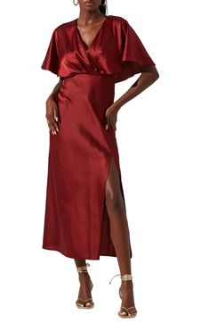 ASTR the Label Alessia Flutter Sleeve Dress | Nordstromrack Billowy Sleeve Dress, Dressing Over 50, Dark Winter, Astr The Label, Daytime Dresses, Dress Dusty, Kitten Heel Pumps, Grad Dresses, Color Analysis