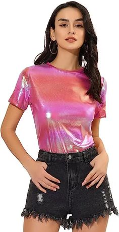 100+Taylor Swift Concert Outfit Ideas For Moms: Wear This!! – Festival Attitude Concert Outfit Colorful, Prom Costume, Leggings And Heels, Metallic Shorts, Glitter Shirt, Multi Color Blouse, Feminine Silhouette, Feminine Beauty, Tailored Trousers