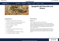 the website for spaghetti with pennette and onions