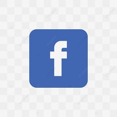 the facebook logo is blue and white