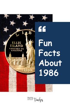 an american flag and a gold coin with the words fun fact about 1876 on it