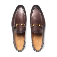 Gucci Jordaan Loafer, Gucci Jordaan, Bit Loafers, Brown Leather Loafers, Light Brown Leather, Gucci Men Shoes, Gucci Leather, Dark Brown Leather, Gucci Men