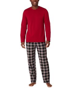 Cuddl Duds Pajamas Set Men's Cozy Lodge Red & Plaid Long Sleeves Cozy Lodge, Cozy Sleepwear, Mens Dress Socks, Mens Pajamas Set, Cuddl Duds, Sleepwear Sets, Pajamas Set, Mens Pajamas, Sleepwear Robe