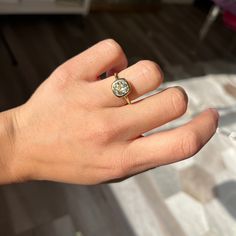 Always a classic - our bezel solitaires are modeled after vintage and antique rings, yet styled a little more fluid and simple - perfect for today's lifestyles! We set our uber chunky and bright old mine cut diamond in such a setting (in yellow gold, of course!) and the result is pretty gorgeous, if you ask us! We love how the diamond picks up light and fire with every movement, and how it turns a romantic yellow hue in some lighting conditions and a warm ivory in others. Just beyond charming! T Modern Mens Rings, Art Jewelry Earrings, Old Mine Cut Diamond, Bespoke Rings, Antique Watches, Antique Engagement, Antique Engagement Rings, Mens Band, Vintage Band