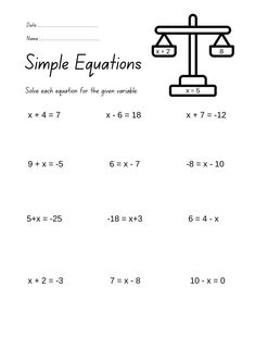 the worksheet for adding and subming to an equal number is shown in this image