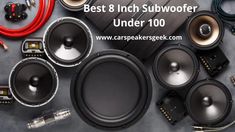 the best 8 inch subwoofer under 100 is on display with other accessories