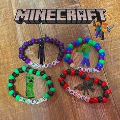 Beaded Bracelets Pony Beads, Marvel Kandi Bracelets, Pony Bracelets Ideas, Kandi Bracelets Matching, Zombie Kandi, Kandi Bead Bracelet Ideas, Kandi Inspo Single, Pony Bead Ideas, Bracelet Ideas Kandi