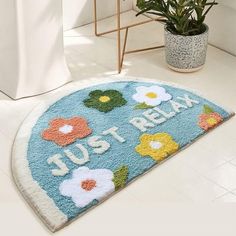 Beautiful Floral Mat - Kawaiies - Adorable - Cute - Plushies - Plush - Kawaii Chic Home Decor, Just Relax, Home Decor Store, House Flooring, How To Clean Carpet