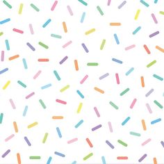 colorful sprinkles on a white background for wallpaper or wrapping paper in pastel colors