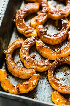 some food that is sitting in a pan