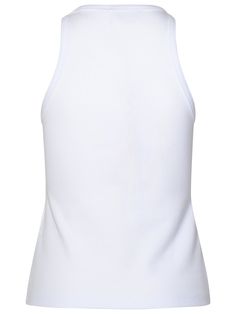 96% cotton, 4% elastane Classic Fitted Elastane Tops, Classic Elastane Tops For Spring, Classic Tops For Spring, Classic White Elastane Top, Fitted Elastane Athleisure Tank Top, Fitted Athleisure Elastane Tank Top, Fitted Athleisure Tank Top With Elastane, Fitted Elastane Tank Top For Athleisure, Fitted Athleisure Tank Top