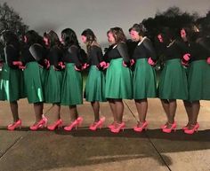 ♡ Probate Outfit Greek Aka, Aka Probate Outfits, Probate Outfits, Aka Probate, Worship Team Outfits, Choir Uniforms, Choir Dresses, African Bridesmaids, Different Types Of Sneakers