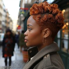 50 Cool Short Hairstyles for Black Women Ombre Hair Color On Short Hair, Colored Short Hair Black Women, Orange Hair Color Ideas, Short Copper Hair, Orange Hair Color, Black Women Hair Color, Hair Color Inspiration, Short Hairstyles For Black Women, Copper Ombre