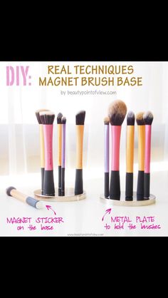 DIY brush holder for real techniques make up brushes Rt Brushes, Makeup Brush Holder Target, Makeup Jars Diy Brush Holders, Makeup Brush Holder Unique, Diy Brush Holder, Makeup Brush Cup Holder, Black Makeup Brush Holder