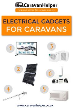 an electric gadgets for caravans with text overlaying the top and below