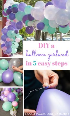 balloon garland in 5 easy steps to make it look like you are going to have a baby shower