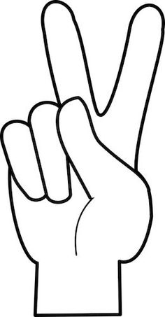 a hand making the v sign with one finger and two fingers in the other direction