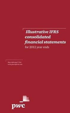 the cover of an illustrated financial statement for 2012 year ends, with red background and white lettering