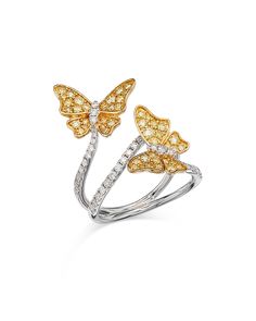 Find Bloomingdale's Fine Collection Yellow & White Diamond Butterfly Ring In 14k Yellow & White Gold- Exclusive on Editorialist. Bloomingdale's Fine Collection Yellow & White Diamond Butterfly Ring in 14K Yellow & White Gold- Exclusive Luxury Multi-stone Yellow Diamond Ring, Luxury Yellow Multi-stone Jewelry, Luxury Butterfly Ring For Formal Occasions, Luxury Yellow Diamond Ring Hallmarked, Luxury Yellow Diamond Hallmarked Ring, Luxury Yellow Gold Multi-stone Jewelry, Luxury Diamond Butterfly Ring In Yellow Gold, Luxury Yellow Gold Diamond Butterfly Ring, Luxury Butterfly Ring With Diamond Accents For Anniversary