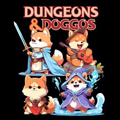 ⭐ Dungeons and Dragons Shirt ⭐ Dungeons and Doggos Aren't they so cute Inspired by the endless cuteness of Shiba Inus and different classes you can play as in dungeons and dragons. This particular design features the classes paladin, bard, wizard and a monk. This is an amazing gift for anyone who loves dungeons and dragons and dogs or just cute things! ⭐ DETAILS ⭐ This classic jersey tee fits like a well-loved favorite. Soft cotton and quality print make people fall in love with it over and over again. These t-shirts have-ribbed knit collars to bolster shaping. The shoulders have taping for better fit over time. Dual side seams hold the garment's shape for longer. ✅ 100% Airlume combed and ringspun cotton (fiber content may vary for different colors) ✅ Retail fit ✅ Unisex sizes, perfect fo Dnd Dog, Dungeons And Dragons Gifts, Dnd Classes, Dungeons And Dragons Art, Dragons Gift, People Fall In Love, Dog T Shirt, Cute Little Drawings, Shiba Inu