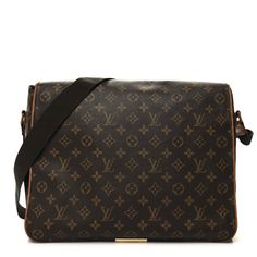 This is an authentic LOUIS VUITTON Monogram Abbesses Messenger Bag. Thisstylish bag is crafted of Louis Vuitton monogram-coated canvas with a full front flap. This shoulder bag features polished gold hardware, a back pocket, and a sturdy adjustable brown logo nylon strap for cross-body wear.  The flap opens to two front pockets and an interior of cocoa brown fabric with zipper and patch pockets. Designer Monogram Canvas Satchel With Adjustable Strap, Designer Monogram Canvas Shoulder Satchel, Luxury Monogram Canvas Satchel Shoulder Bag, Designer Monogram Canvas Satchel, Designer Monogram Canvas Flap Bag With Detachable Strap, Designer Monogram Canvas Flap Bag For Travel, Luxury Monogram Canvas Flap Bag For Formal Occasions, Luxury Formal Monogram Canvas Flap Bag, Monogram Canvas Flap Satchel For Travel