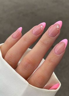 #nail design #nail inspo #elegant nails #nails #elegant nails #trendy nails #minimalist nails #cool nail inspo #nails idea #nude nail designs French Tips, Valentine's Day, Almond, Art Collection, Nail Art, Nails, Pink, White, Art