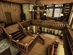 The Sims Resource - Family House with Horse Barn Rustic Bloxburg House Interior, Bloxburg Stables, Sims 4 Stable, Sims 4 Farmhouse, Sims Layout, Sims4 Builds, Cowboy Room, Barn Layout, Mediterranean Mansion