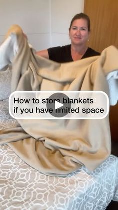 1.9K reactions · 268 shares | #   💡 How to Store Blankets When You Have Limited Space💡  👉 Struggling to find space for your blankets in a small room? 🛏️  👉 Need a clever space-saving solution that also looks great? 🎯  Here’s a simple trick: roll your blanket and tuck the end in to form a long cushion. Place it on your bed alongside your pillows—it’s a stylish storage solution that doubles as extra decor!  No more bulky blankets taking up valuable space, and you get a cute cushion look. Win-win! 🙌  ➡️ Perfect for keeping your space looking stylish and tidy!  Have you tried this space-saving hack? Let me know in the comments! 💬 | Heather Morris | Architect | Interiors | Home Organisation Folding Sheets, Store Blankets, Home Safety Tips, Folding Techniques, Space Saving Hacks, Storing Blankets, Heather Morris, Long Cushion, Cute Cushions